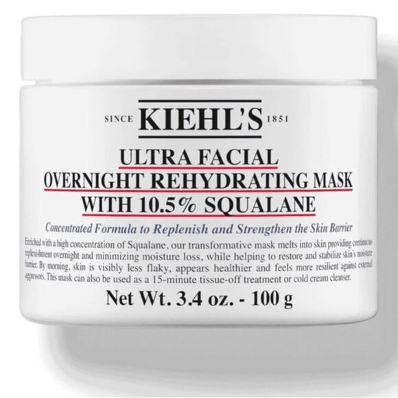 NEW Kiehl's Ultra Facial Overnight Mask With 10.5% Squalane - Picture 1 of 3